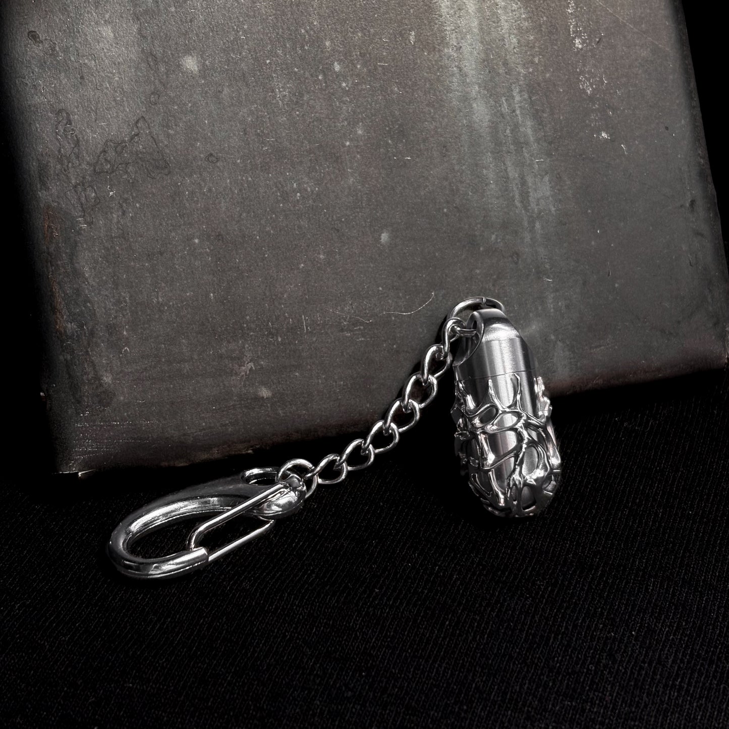 Titanium Pill Case Keychain