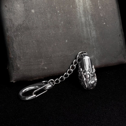 Titanium Pill Case Keychain