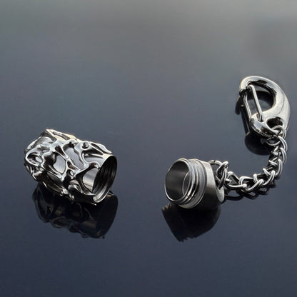 Titanium Pill Case Keychain